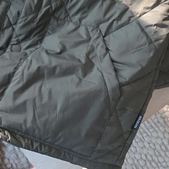 Tentree Diamond Padded Bomber Jacket Tundra NWT